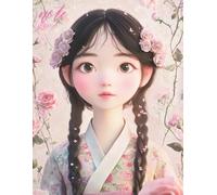 Dreams Do Come True - Cute Floral Korean Hanbok Girl Notebook, Aesthetic Composition Journal, 120 Pages, Soft Matte Cover: Beautifully Designed Notebook for Students, Writers, and Dreamers