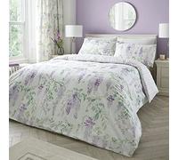 Dreams & Drapes Design - Set copripiumino reversibile con motivo glicine, colore: lilla