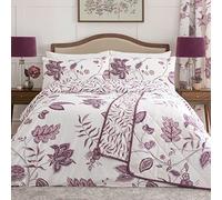 Dreams & Drapes Design - Set copripiumino reversibile Samira, letto matrimoniale in prugna