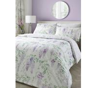 Dreams & Drapes Design - Set copripiumino reversibile con motivo glicine, colore: lilla