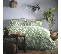 Dreams & Drapes Tahiti Set copripiumino facile da pulire, letto super king size, verde