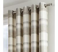 Dreams 'n' Drapes Federa Fusion - Balmoral Check, Tessuto, Natural, Curtains: 46" Width x 54" Drop (117 x 137cm)