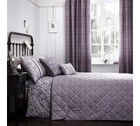 Dreams 'n' Drapes Set Copripiumino Reversibile Singolo Hanworth”, Motivo con Foglie Disegnate in Grigio, a Righe, Colore: Carbone, Heather, 229 x 195 cm copriletto