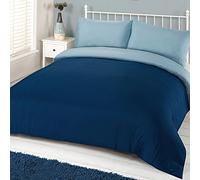 Dreamscene - Biancheria da letto lenzuola con angoli in microfibra, Soft Touch, Blu navy, Singolo
