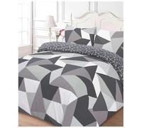 Dreamscene - Forme Set Copripiumino Una Piazza E Mezza, 200 X 200 Cm, 50% Cotone 50% Polietere, Reversibile