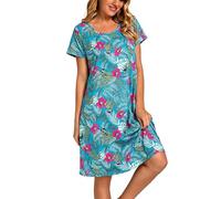 Dreamskull Camicia da notte per le donne delle signore manica lunga camicia da notte allentata camicia da notte del fumetto Stely camicia da notte casa camicia da notte vestito per la primavera