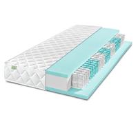 DREAMSTAR Ergo Flex Duo Materasso a molle insacchettate, 140 x 200 cm, ergonomico a 7 zone, Öko-TEX, H2 (0-80 kg) e H3 (80-100 kg), ipoallergenico e antibatterico, altezza 17 cm, 140 x 200 cm