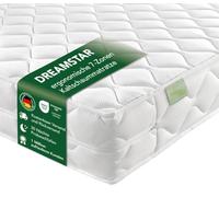 DREAMSTAR "Ergo Flex Duo" - Materasso ortopedico in schiuma fredda a 7 zone, altezza 16 cm, certificato Öko-Tex, gradi di fermezza 3 e 4, 90 x 190 cm