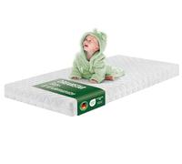 DREAMSTAR Ergo Kids Junior Materasso per neonati e bambini, certificato Öko-TEX®, fodera morbida per la pelle rimovibile e lavabile a 95 °C, 80 x 160 cm