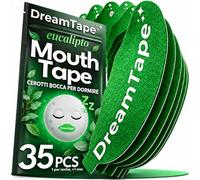 DreamTape 35pcs Mouth Tape for Sleeping - Anti Snore Strips - Cerotti Bocca per Dormire - Mouth Taping Sleep Aid - Mouf Tape Sleepy Dreams - Nastro Bocca Notte - Breathable Safe Patch (Eucalipto)