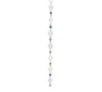 Dreamtimes 7 Chakra Collana per le donne in acciaio inossidabile Collana di guarigione spirituale Ciondolo per la meditazione Yoga Lover per Natale (Stile 2, Argento)
