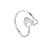 Dreamtimes Anelli di Serpente Anello Regolabile per Le Donne Anello di Volpe Anelli di Gatto in Acciaio Inossidabile Zampa di Cane Anello di Ala d'Angelo Semplice Adorabile Animale Gioielli