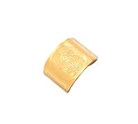 Dreamtimes Anello con medaglia di San Cristoforo per uomini, donne, fascia in acciaio inossidabile, dimensioni regolabili Gioielli religiosi ispirati alla protezione dei viaggi (Oro-1)