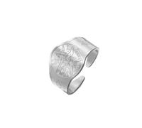 Dreamtimes Anello regolabile con nodo delle streghe, in acciaio inossidabile, con Tetragrammaton e pentagramma: gioiello occulto, anello di protezione pagano e wiccan per donna (Argento-1)