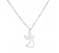Dreamtimes Collana con ciondolo angelo per donne e ragazze Christian Amuleto con catena al collo gioielli in acciaio inossidabile per bambini San Valentino Regali per la festa della mamma