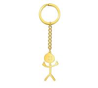 Dreamtimes divertente Smiley Face Figurina linguaggio dei segni portachiavi dito Stickman carino tendenza borsa auto chiave ciondolo coppia regalo portachiavi