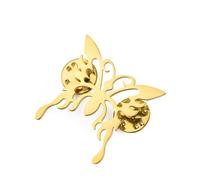Dreamtimes Farfalla Spille per le donne Insetto Pin Lapel in acciaio inox Pin di sicurezza Carino Farfalla forma Corsages Spille Decorazione (oro)