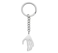 Dreamtimes Halloween Punk Portachiavi Teschio Ossa Giunti Mano Borsa Auto Chiave Ciondolo Coppia Portachiavi Gotico Scheletro Portachiavi per Donne Uomini Cosplay Fancy Party Gioielli (argento)