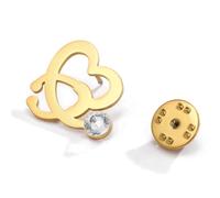 Dreamtimes Infermiera Stetoscopio Spilla Pin in acciaio inox Assistente medico Stetoscopio Lapel Pin per le donne studente di medicina laurea (Oro)