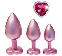 Dream Toys Gleaming Love Plug Set Matte Pink