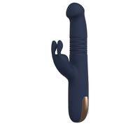 Dreamtoys Goddess Collection - vibratore di coppia a spinta (blu scuro)