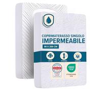 Dreamway - Coprimaterasso Singolo Impermeabile 90 x 200 x 30 cm, Morbido, Certificato OEKO-TEX, Proteggi Materasso, Traspirante, Lavabile a 60°C, Stile Montato Tutto Intorno Elastico