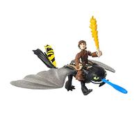 DreamWorks Dragons Dragon Riders Action Figure: Hiccup & Toothless (Yellow Tail Fin)