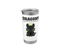 DreamWorks Dragons Everybody Loves Toothless Front & Back Bicchiere termico in acciaio inox doppia parete