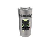 DreamWorks Dragons Everybody Loves Toothless Front & Back Bicchiere termico in acciaio inox doppia parete