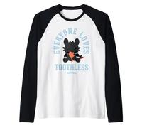 DreamWorks Dragons Everyone Loves Toothless Maglia con Maniche Raglan