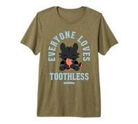 DreamWorks Dragons Everyone Loves Toothless Maglietta Premium
