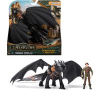 Dreamworks Dragons, How to Train Your Dragon, Sdentato e Hiccup, Action Figure della Coppia Vichinga, Giocattoli per Bambini, 4+ Anni
