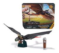Dreamworks Dragons - How To Train Your Dragon - Statuetta volante Krokmou 76 cm - Figura radiocomandata con ali che battono e coda regolabile - Movimenti realistici - Giocattolo per bambini 4 anni e +
