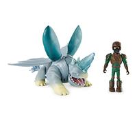 Dreamworks Dragons "I 9 mondi" - Set Adventure con drago e statuetta, motivo: D'Angelo e Plowhorn, per bambini dai 4 anni in su