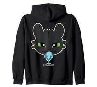 DreamWorks Dragons Toothless Blue Flame Felpa con Cappuccio