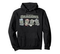 DreamWorks Dragons Toothless Expression Paint Strokes Felpa con Cappuccio