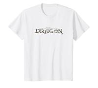 DreamWorks How To Train Your Dragon Movie Logo Maglietta, Bambini, Bianco, 4 Anni