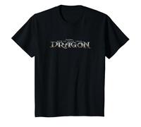 DreamWorks How To Train Your Dragon Movie Logo Maglietta, Bambini, Nero, 2 Anni