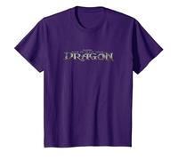 DreamWorks How To Train Your Dragon Movie Logo Maglietta, Bambini, Viola, 10 Anni