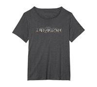DreamWorks How To Train Your Dragon Movie Logo Maglietta, Donna Plus-Size, Grigio Scuro, 2X