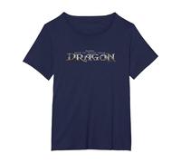DreamWorks How To Train Your Dragon Movie Logo Maglietta, Donna Plus-Size, Navy, 4X