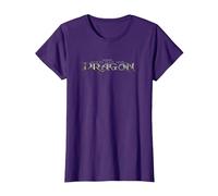 DreamWorks How To Train Your Dragon Movie Logo Maglietta, Donna, Viola, L