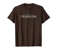 DreamWorks How To Train Your Dragon Movie Logo Maglietta, Uomo, Marrone, S
