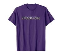 DreamWorks How To Train Your Dragon Movie Logo Maglietta, Uomo, Viola, L