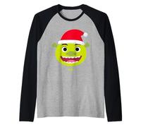 DreamWorks KouKou Shrek Santa Face Maglia con Maniche Raglan