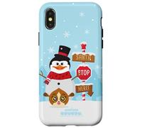 DreamWorks KouKou Skipper Snowman & Mort Santa Stop Custodia per iPhone X/XS