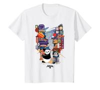 DreamWorks Kung Fu Panda 4 Po & Zhen Maglietta, Bambini, Bianco, 8 Anni