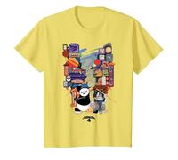DreamWorks Kung Fu Panda 4 Po & Zhen Maglietta, Bambini, Limone, 10 Anni