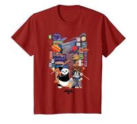 DreamWorks Kung Fu Panda 4 Po & Zhen Maglietta, Bambini, Mirtillo Rosso, 3 Anni