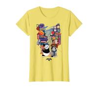 DreamWorks Kung Fu Panda 4 Po & Zhen Maglietta, Donna, Limone, 3XL